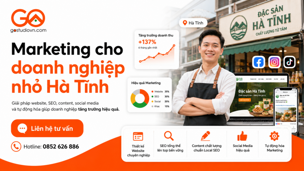 Chiến lược marketing cho doanh nghiệp nhỏ Hà Tĩnh: website, SEO, content và tự động hóa