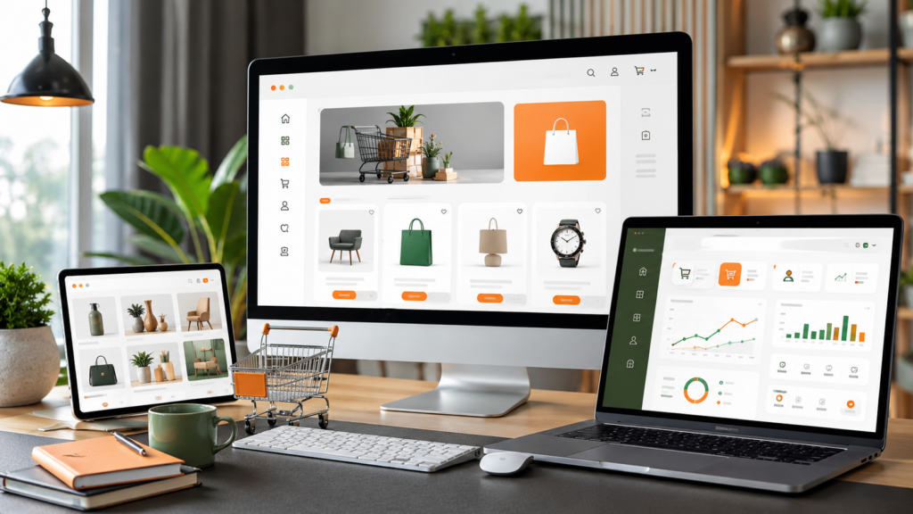 Mẫu giao diện cửa hàng trực tuyến - thiết kế website bán hàng Hà Tĩnh bởi GO Studio