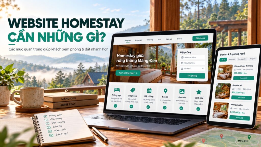 Checklist website homestay cần có