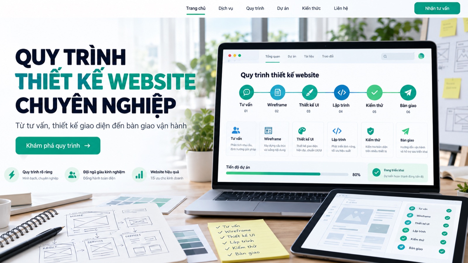 Quy trình thiết kế website chuyên nghiệp: 9 bước chi tiết