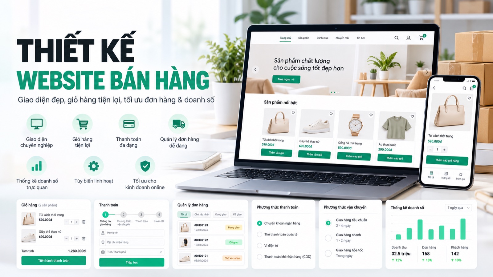 Thiết kế website bán hàng hiện đại