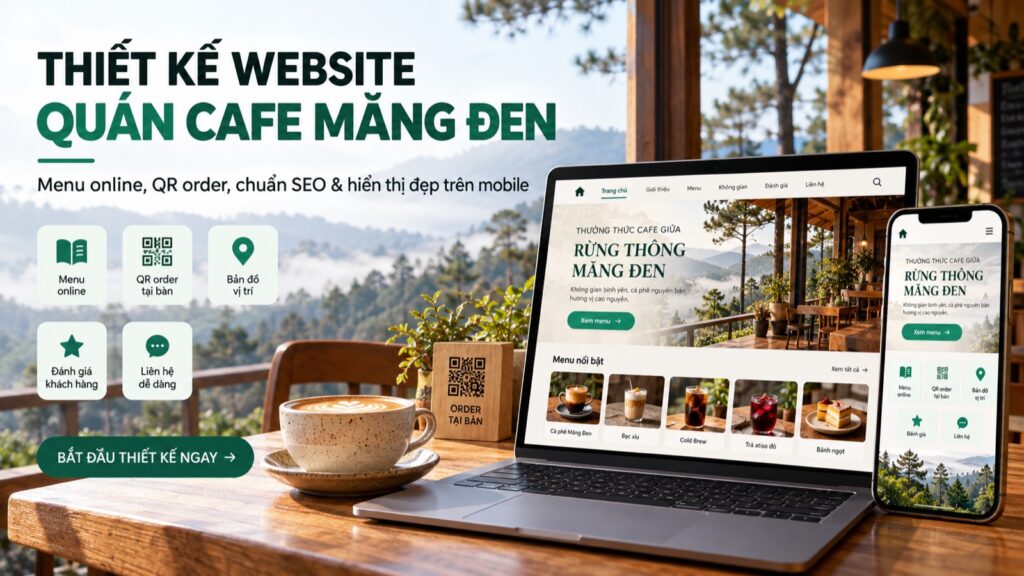 Thiết kế website cafe Măng Đen