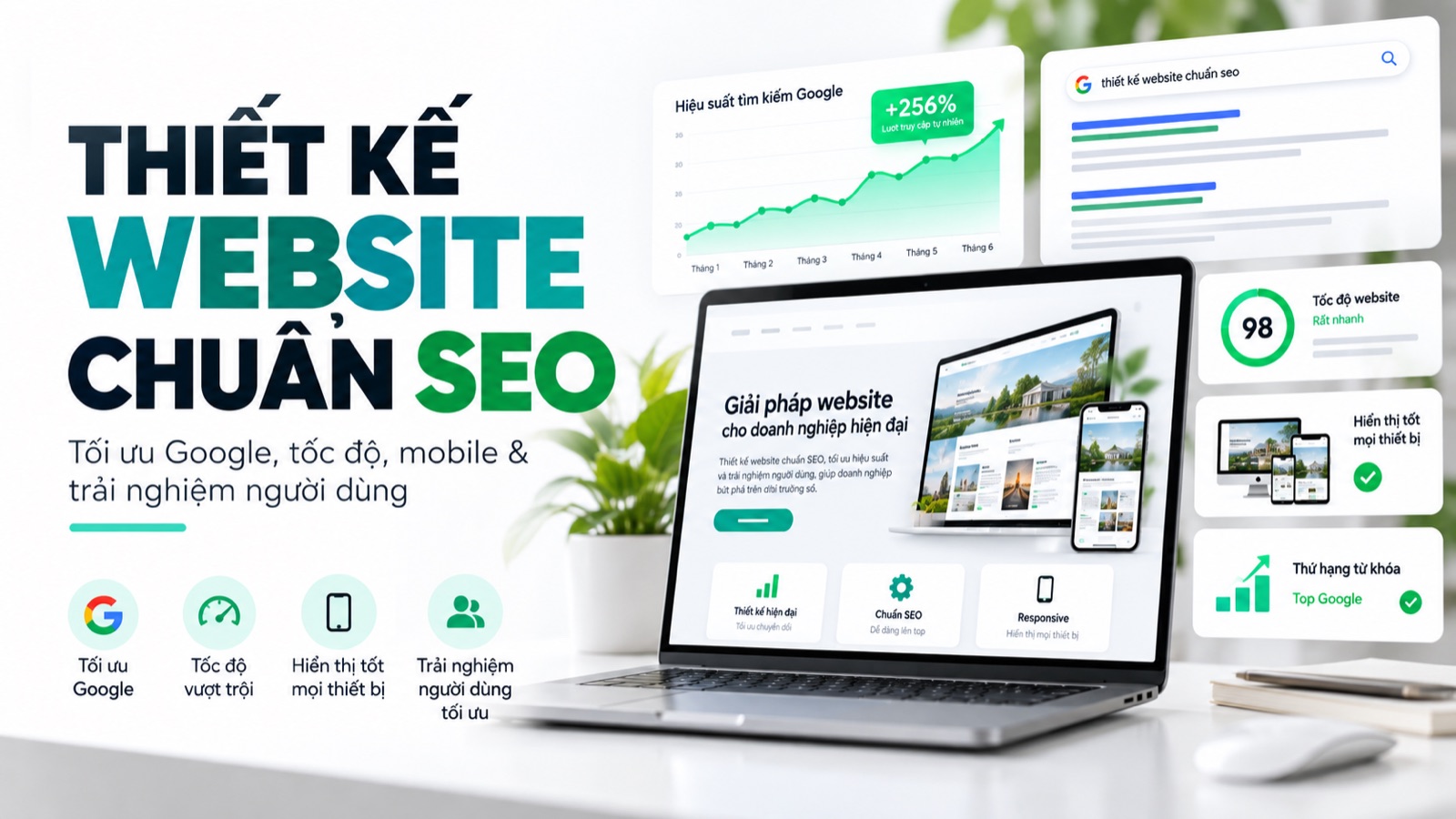Thiết kế website chuẩn SEO: Đầy đủ yếu tố để lên top Google