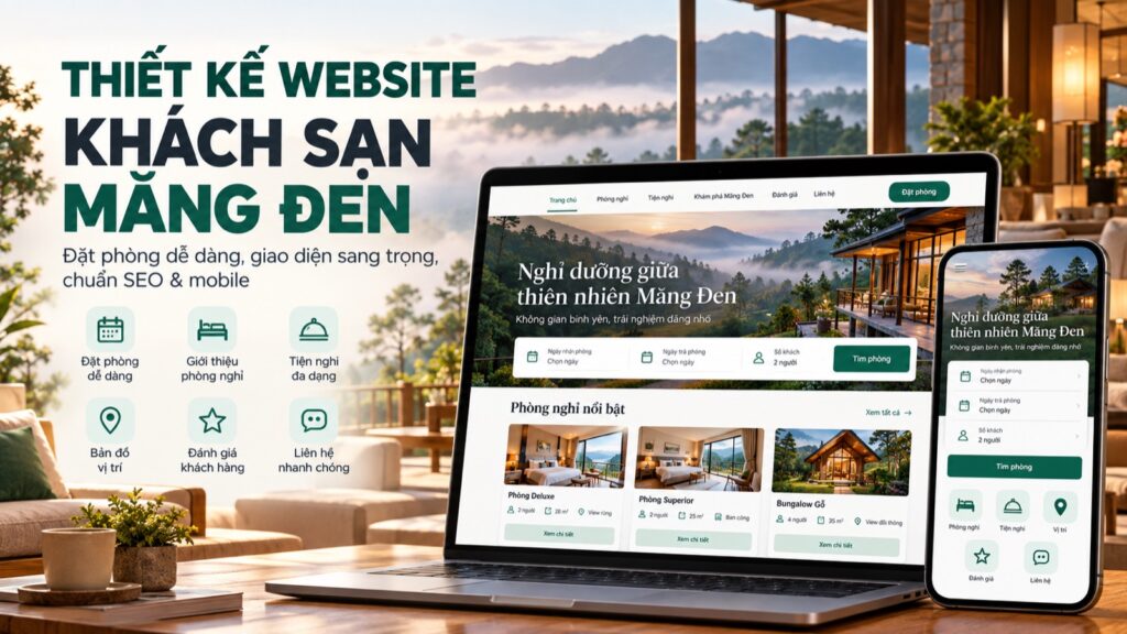 Website khách sạn Măng Đen sang trọng
